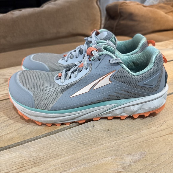 Altra Timp 3 Womens 8 Light Blue Coral Trail Running Shoes AL0A4VRB007 - Picture 3 of 8